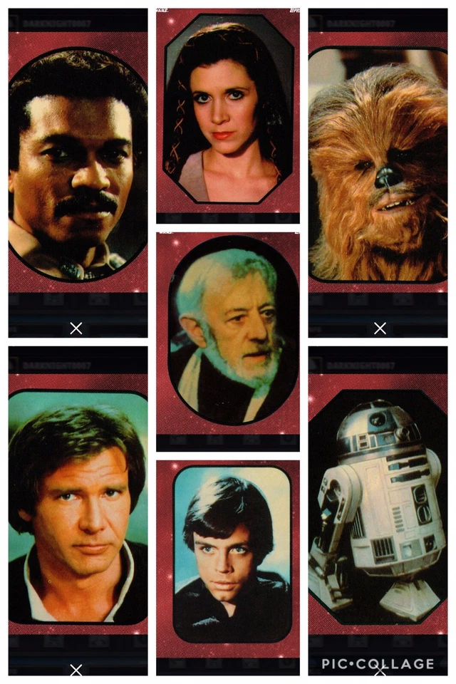 Topps Star Wars Digital Card Trader 7 Card Red Sticker Art 1 Insert Set - Image 1 of 1