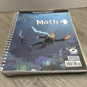 Math Grade 4 Teacher's Edition with CD 3rd Edition (2010, Trade Paperback) - Picture 1 of 3