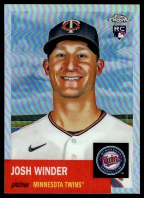 2022 Topps Chrome Platinum Refractor Josh Winder Minnesota Twins #115 R76 - Image 1 of 2