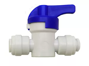 Finerfilters Rubinetto Valvola di Spegnimento, 1/4" Pushfit per Unità Filtro Acqua Potabile - Foto 1 di 3