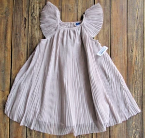 NEW Old Navy 5T Dress Pleated Tulle Sleeveless Butterfly Smokey Mauve Pink Lined - Picture 1 of 11