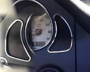 D Chromowana rama do prędkościomierza Prędkościomierz lewy / prawy / Mercedes SLK R170 Stal nierdzewna - Zdjęcie 1 z 3