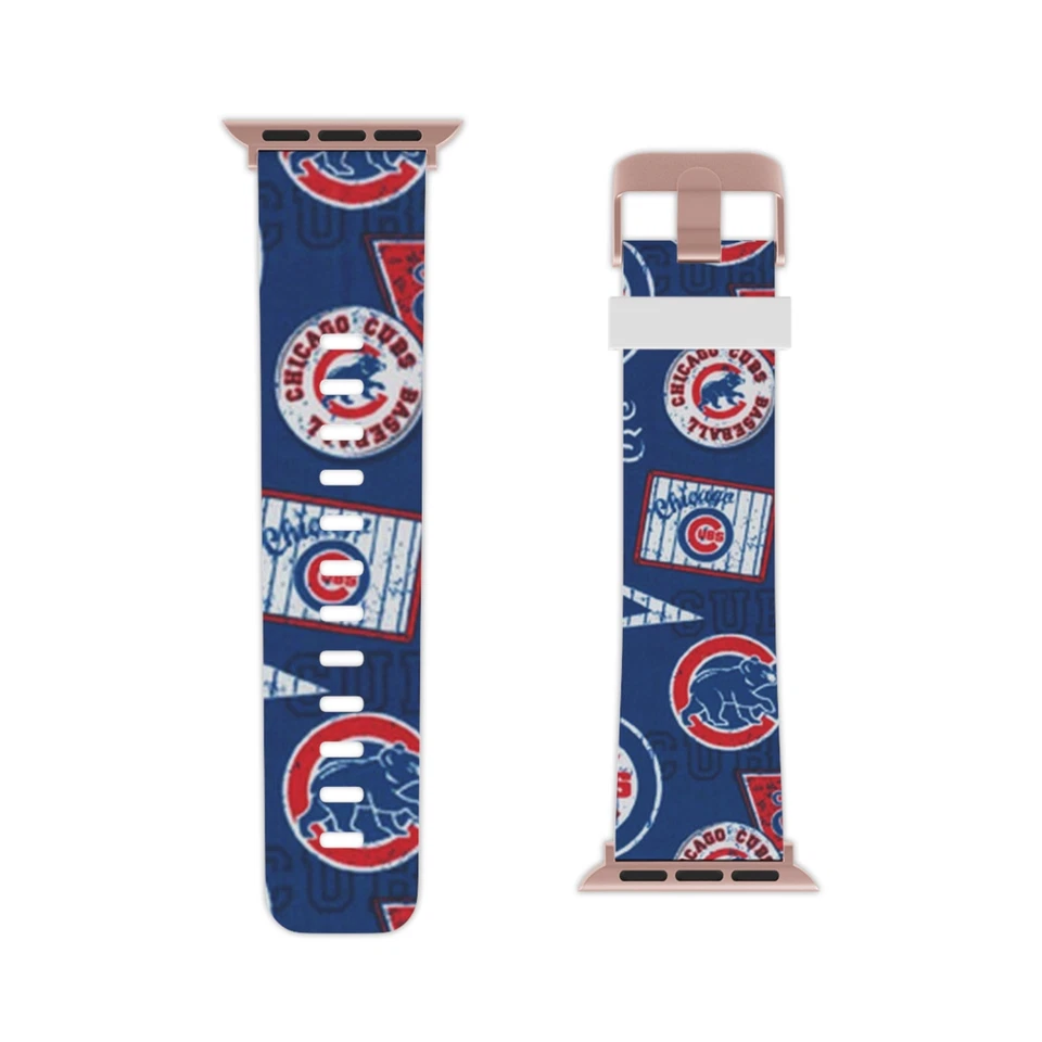 ALL AMERICAN SPORTS SHOP Chicago Cubs Watch Band for Apple Watch
