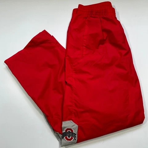 Vtg Nike Ohio State Buckeyes Pants Adult Size XL Red Windbreaker Sweatpants Cover