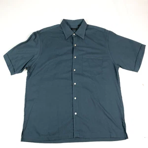 Van Heusen Herren Hemd Größe 16 - 16,5 Kurzarm Button Down Blau/Grün - Bild 1 von 10