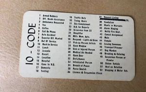 vintage 10 - Code police card , 1960’s - Picture 1 of 2
