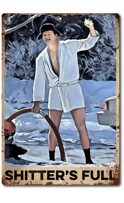 Letrero divertido de aspecto retro completo Sh#tters de vacaciones de Navidad de primo Eddie Foto 1 de 4