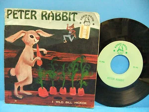 Peter Rabbit / Wild Bill Hickok 60's PS VG+ 7" 45 Single Record Robin Hood 34 - Picture 1 of 2