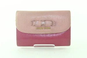 MIU MIU Pink Two Card Holder Wallet 1MIU83K - Picture 1 of 12