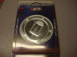 PROGRIP KAWASAKI CHROME GAS CAP COVER STICK ON SPORT BIKES 5 HOLE CENTER LATCH - Picture 1 of 3