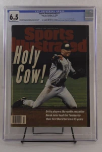 1996 Derek Jeter New York Yankees First Sports Illustrated Cover CGC 6.5 HOF - Picture 1 of 2