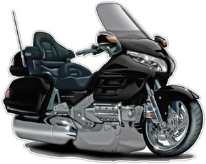 Vinyl-Wandtattoo Goldwing Motorrad Fahrradanhänger Grafik Poster Cling Cartoon  - Bild 1 von 9