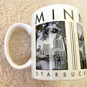 Starbucks Minneapolis Minnesota Tasse Barista City Scenes 19 oz weiß schwarz 2003 - Bild 1 von 9