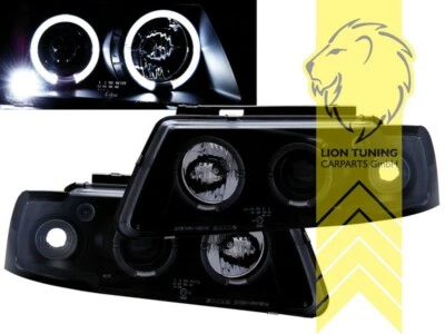 LED Angel Eyes Scheinwerfer für VW Passat 3B Limousine Variant schwarz - Bild 1 von 4