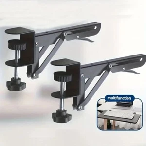 2PCS Heavy-duty Foldable Desktop Shelf Bracket L-shaped Folding Shelves Desk - Bild 1 von 12