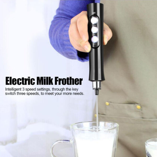 Kitchen Electric Handle Egg Beater Tool Rotatable Egg Whisk for Milk Drink Mixer Photo Related