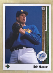 1989 Upper Deck Erik Hanson Baseball Rookie RC 766 Mariners High # High-Grade EX