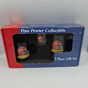 Vintage Kansas City Chiefs NFL Fine Pewter Emblem Medallion 3 piece gift set - Picture 1 of 11