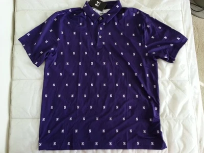 $80 Under Armour Northwestern Wildcats Golf Shirt Mens XL NWT - Image 1 of 4