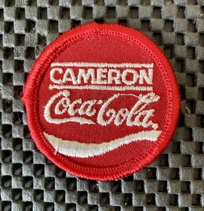 CAMERON COCA-COLA EMBROIDERED SEW ON PATCH SODA SOFT DRINK 2" NOS - Picture 1 of 2