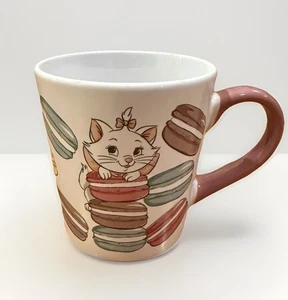 Disney The Aristocats Marie Cat Ceramic Mug White & Pink Cup Macaroons - Picture 1 of 5