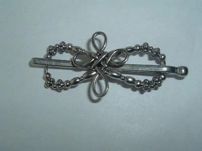 LILLA ROSE FLEXI HAIR CLIP SILVER TONE BEAD BARRETTE SIZE XS - Image 1 of 2