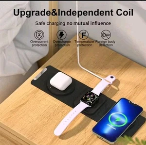 WL589 Transparent Series 3 in 1 Wireless Magnetic Charger - Picture 1 of 3