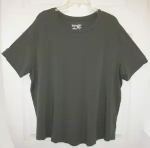 Terra & Sky donna 2X t-shirt manica corta girocollo cotone elasticizzato più top usata in ottime condizioni - Foto 1 di 5