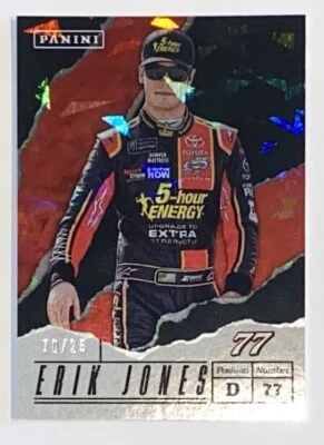 2017 Father’s Day Erik Jones Silver Cracked Ice Rookie Refractor SSP RC #d /25 - Image 1 of 4