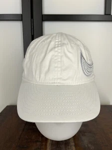 Nike Hat Cap Fitted Youth 4-7 White Embroidered Stretch Cotton Blend Twill - Picture 1 of 13