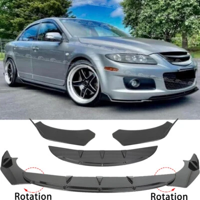 Kit de carrocería divisor alerón parachoques delantero brillante para Mazda 3 6 velocidades 2003-2013 Foto 1 de 4