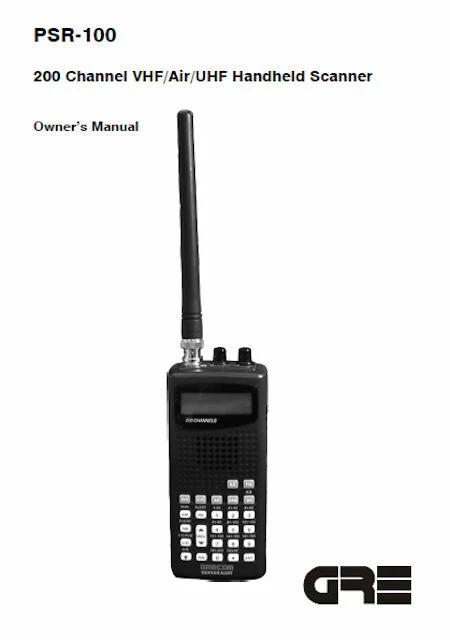GRE GRECOM PSR-100 СКАНЕР РУКОВОДСТВО ПО ЭКСПЛУАТАЦИИ - Изображение 1 из 1