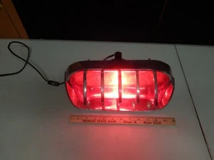 vintage split tail light brake electric red man cave lamp rare retro - Picture 1 of 3