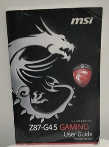 MSI Motherboard Z87-G45 Gaming User Guide Europe Version - Picture 1 of 3
