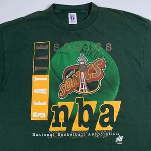VTG Logo 7 Seattle Super Sonics T-Shirt Mens XL X-Large NBA Basketball - Picture 1 of 8