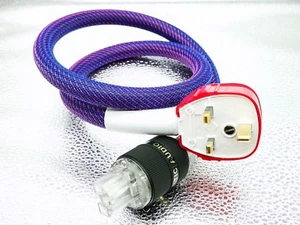 Cable de alimentación HiFi Reino Unido 13A puro cable de cobre 6N enchufe IEC rodio - Imagen 1 de 8