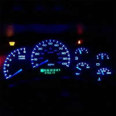 White LED Kit For 1992-1998 1999 Chevrolet Trucks Gauge Cluster & AC Controls - Image 1 of 4