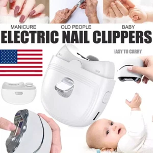 2 In 1 Electric Polishing Automatic Nail Clippers, Nail Trimmer With LED Light - Picture 1 of 34