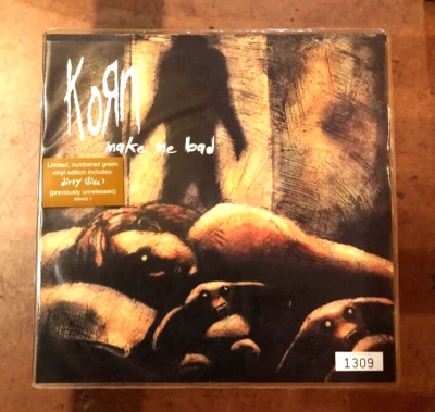 Korn / Make Me Bad 7" GREEN Vinyl 2000 UK Limited Numbered Epic 669433 7 - Image 1 of 3