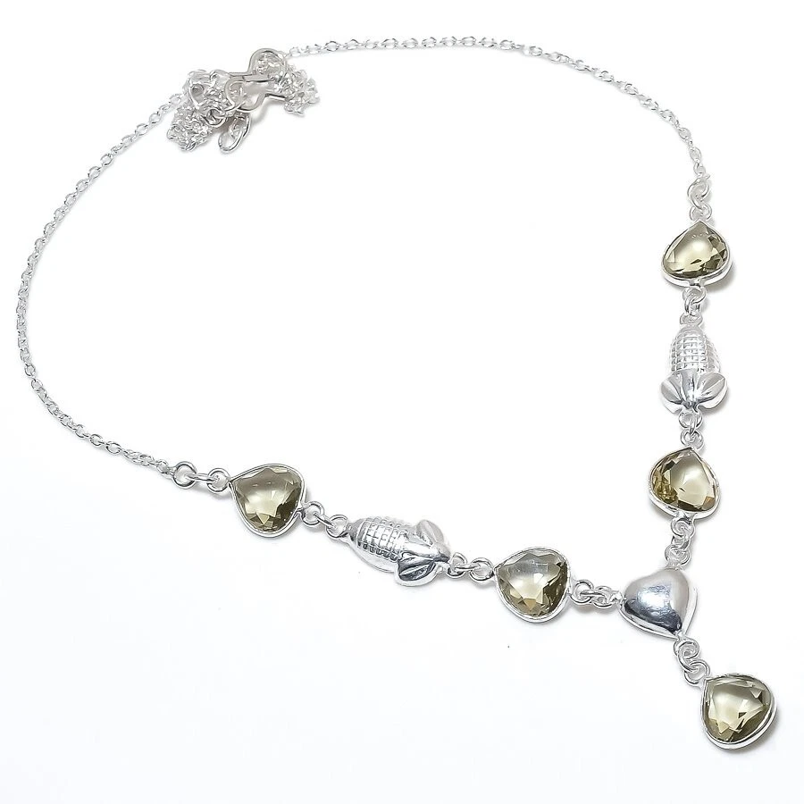 Alexandrite Gemstone Handmade 925 Sterling Silver Jewelry Necklace Size-18" - Image 1 of 1