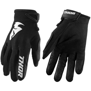 THOR SECTOR MOTOCROSS MX BIKE GLOVES ADULT - BLACK - Picture 1 of 3