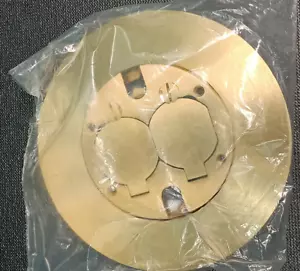 HUBBELL BRASS 6 1/4" ROUND Duplex FLOOR BOX COVER # PD1777 - Picture 1 of 4