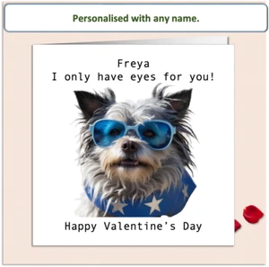 Biglietto San Valentino Personalizzato Ho Solo Occhi Per Te Fidanzato Partner - Foto 1 di 5