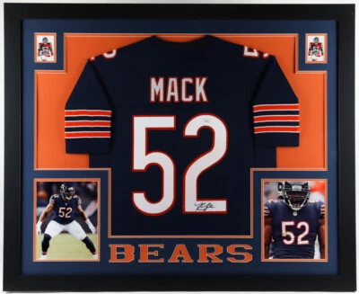 Khalil Mack Signed Chicago Bears 35x43 Framed Jersey (JSA Holo) 6xPro Bowl L.B. - Image 1 of 3