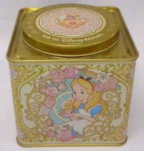 Tokyo Disney Redort Alice in Wonderlamd Tin Box JAPAN Cheshire Cat TDR #DD615 - Picture 1 of 1