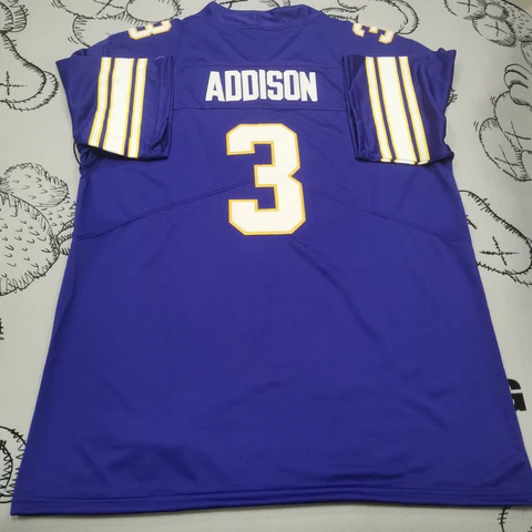 Jordan Addison #3 Minnesota Vikings Classic Vapor Purple Jersey Cover