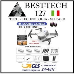 E88 PRO Drone Con 2 Telecamera HD 1080P per Principianti, Drone WiFi FPV 2.4Ghz - Foto 1 di 51