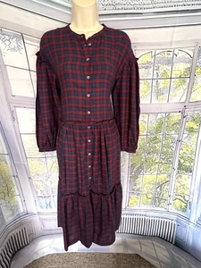 Tommy Hilfiger Bea Tartan shirt dress 3/4 Sleeve size UK 8EUR 36 - Picture 1 of 6