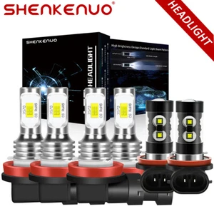 For Jeep Grand Cherokee 2019 2020 2021 6000K LED Headlight Fog Light Bulbs Combo - Picture 1 of 12