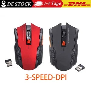 PC Maus Kabellos USB Wireless Gaming Mouse Einstellbarer 800-1200-1600DPI - Afbeelding 1 van 7